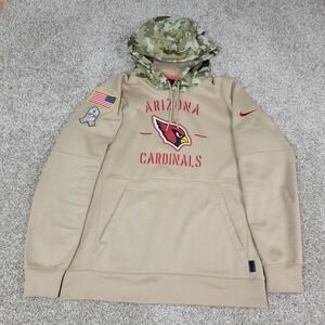 Nike NFL On Field Mens Medium Brown Arizona Cardinals Salute To Service Hoodie